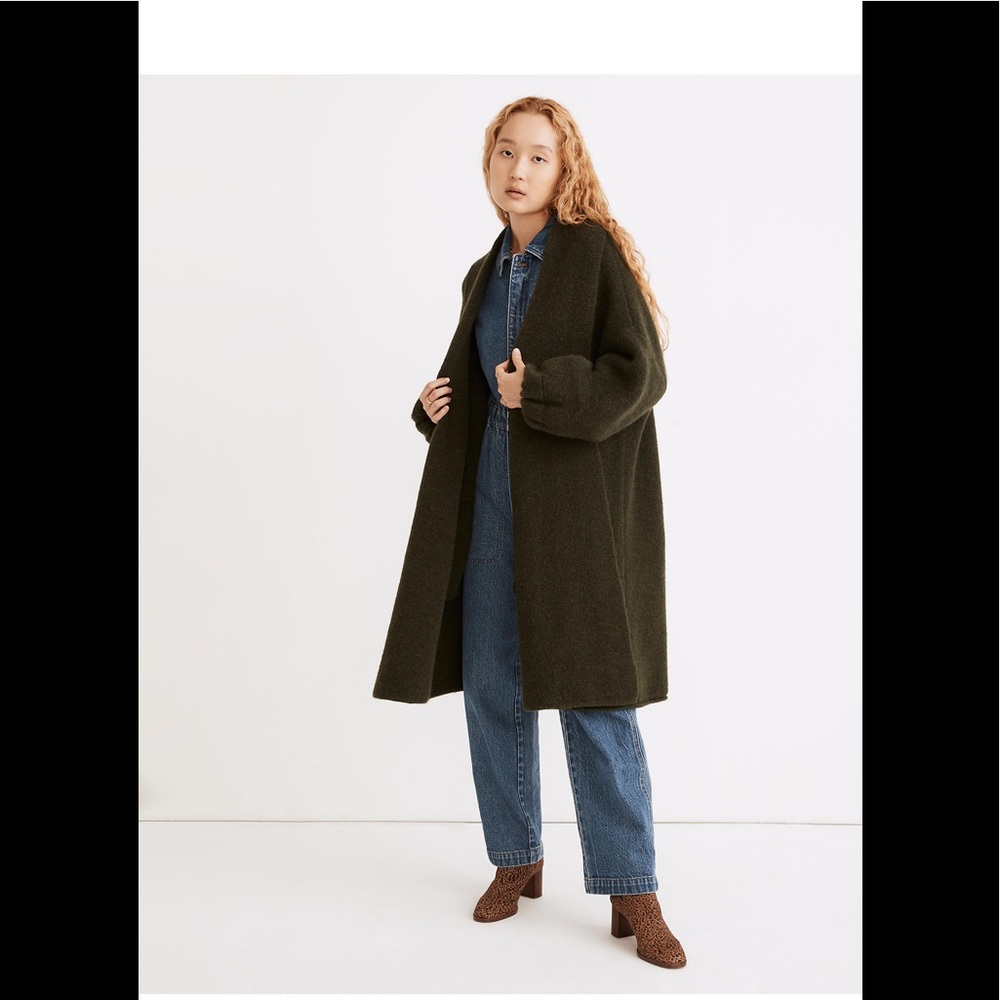Madewell Glenridge Shawl-Collar Sweater-Coat Sz M